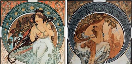 Miniature di donne poetesse nell'antica Grecia